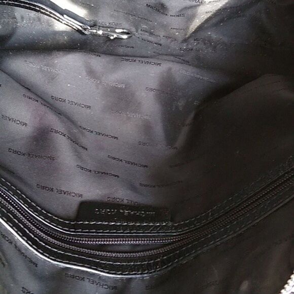 Michael Kors Sadie Satchel Tote Lg Soho Designer Patent Leather Moto Convertible - Picture 9 of 10